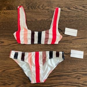 NWT Solid&Striped Bikini Swim